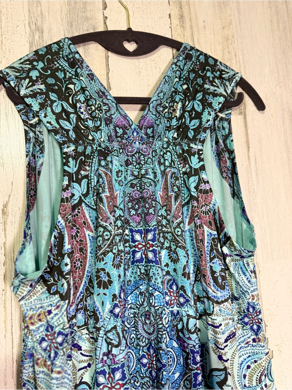 Apt. 9 Paisley Print Sleeveless V-Neck Dress - Women's Size Large - Picture 7 of 8